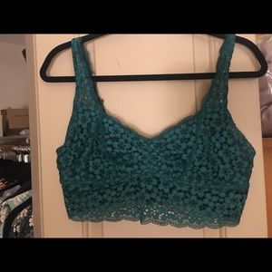 Aerie bralette, forest green, large